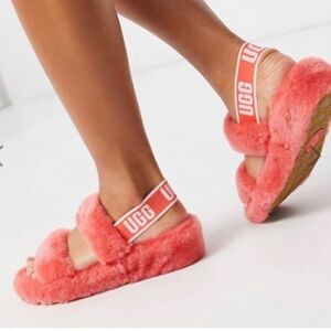 UGG Oh Yeah Slides Sandals Slippers Pop coral